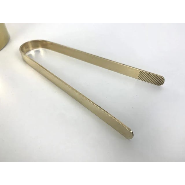 Brass & Teak Ice Bucket and Ice Tong from Stelton Brassware, 1960s, Set of 2 For Sale - Image 4 of 12