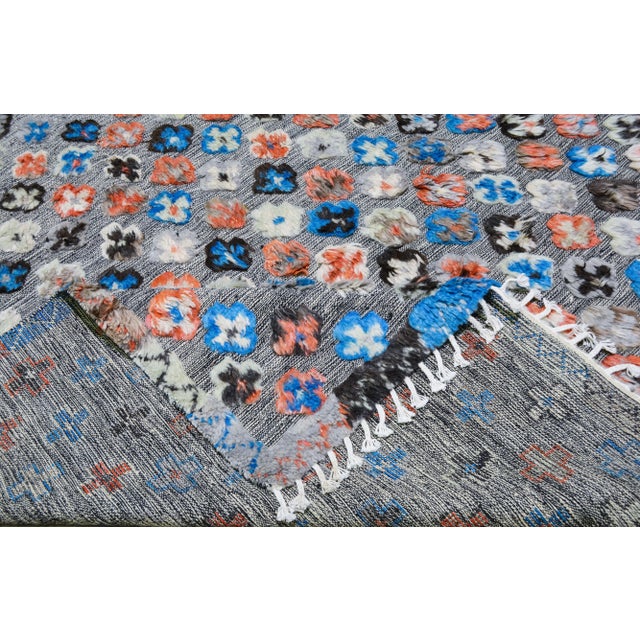 Moroccan Hand Knotted Millfeur Rug With Soft Hi-Low Texture,7'x10' For Sale In New York - Image 6 of 7