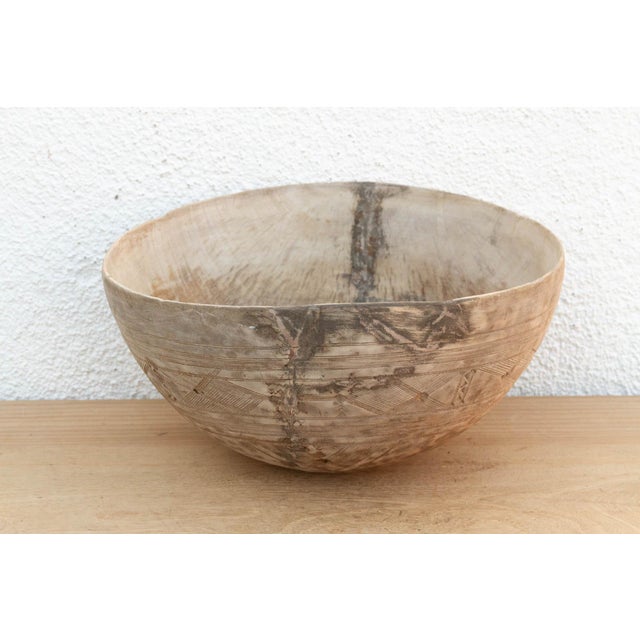 African Bleached Wood Milk Bowl For Sale - Image 4 of 8