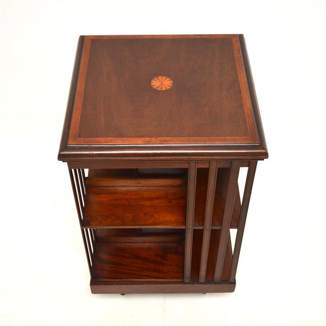 Antique Edwardian Revolving Bookcase, 1900s For Sale - Image 4 of 9