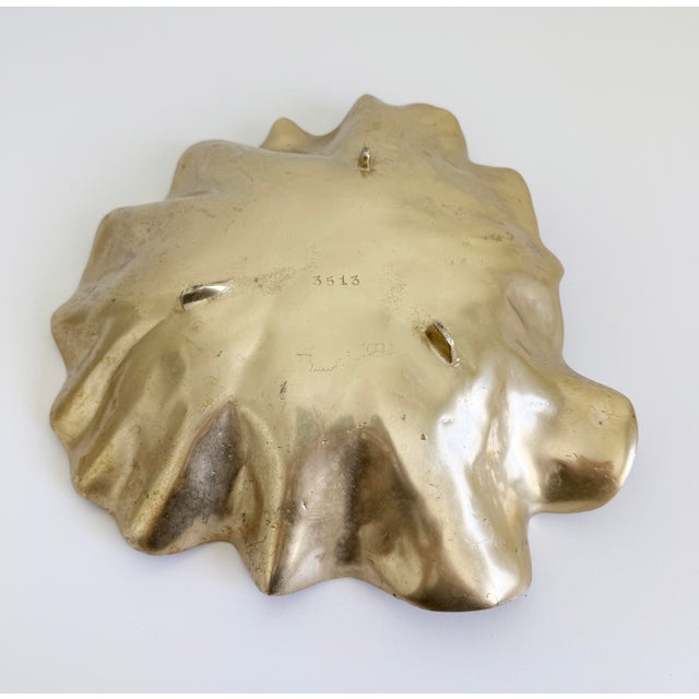 1940s Large Metal Leaf Bowl by Virginia Metalcrafters For Sale - Image 10 of 11