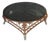 Large French Riviera Style Peacock Coffee Table in Rattan, Bamboo and Glass, 1970s For Sale