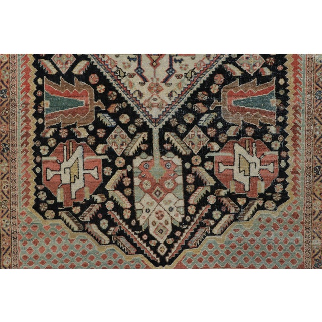 Traditional Antique Qashqai Tribal Rug With Medallion and Geometric Design - Rug & Kilim For Sale - Image 3 of 7