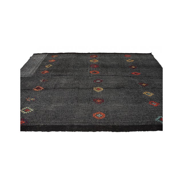Vintage Large Gray Kilim Rug - 7`6″ X 9`7″ For Sale - Image 4 of 6