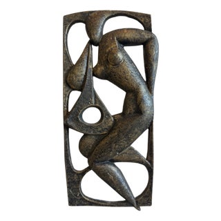Abstract Brutalist Wall Relief Sculpture, Czechoslovakia, 1970s For Sale