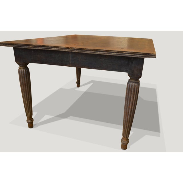 Andrianna Shamaris Raffles Influenced Teak Wood Dining Table For Sale - Image 4 of 5