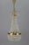 Vintage Brass and Crystal Glass Basket Chandelier For Sale - Image 10 of 15