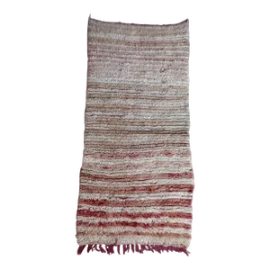 1980s Moroccan Vintage Medium Pink / Peach Rug - 2'11" X 6'1" Ft