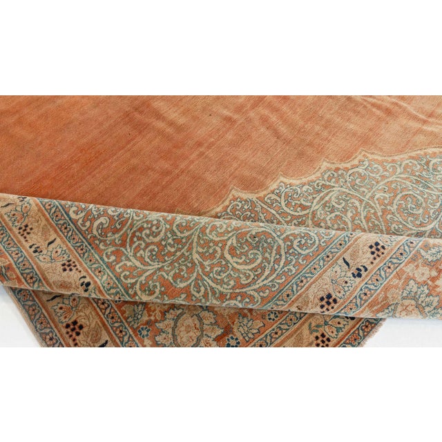 Antique Persian Tabriz Handmade Wool Rug For Sale In New York - Image 6 of 9