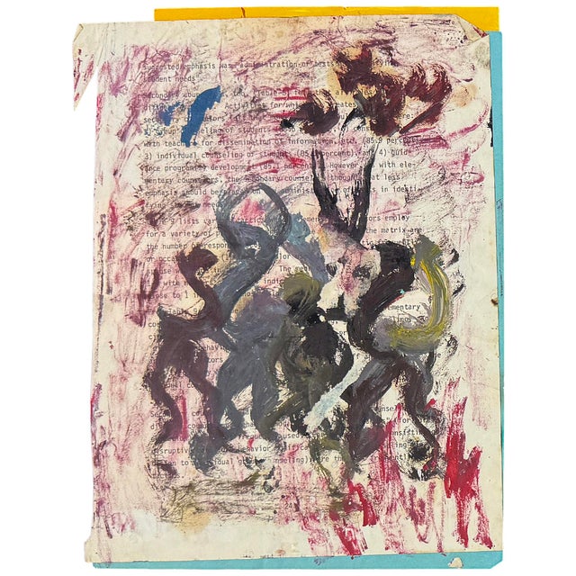 Original mixed media collage on paper. Hand signed on front by Purvis Young. Paper size: 11.5 x 8.75 inches. Frame size:...