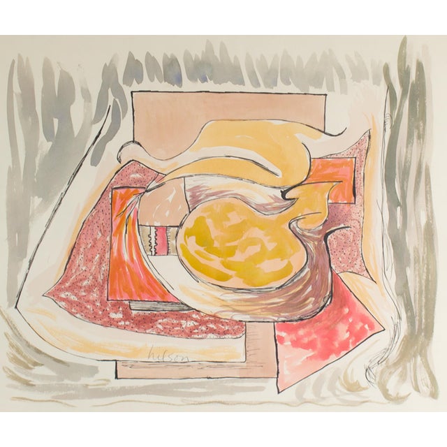 Signed Abstract Ink and Watercolor Painting by Harry Hilson | Chairish