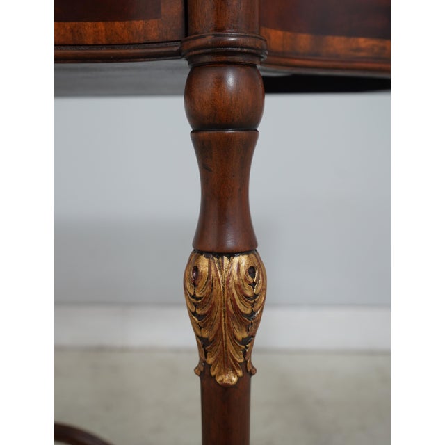 Maitland Smith 2 Drawer Regency Mahogany Console Table For Sale In Philadelphia - Image 6 of 18