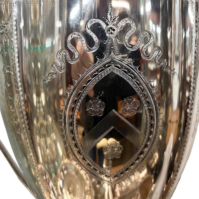 Antique Monumental Sterling Silver Sam Godbehere & Ed Wigan Tea Urn London 1789 For Sale - Image 17 of 18
