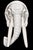 Mid-Century White Glaze Elephant Head Wall Brackets- A Pair For Sale - Image 4 of 8