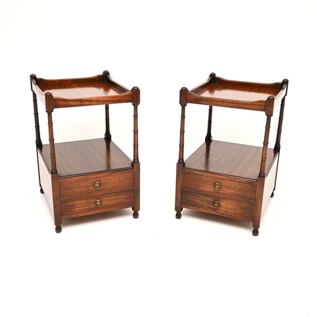 Antique Georgian Style Side Tables, 1950, Set of 2 For Sale - Image 11 of 11