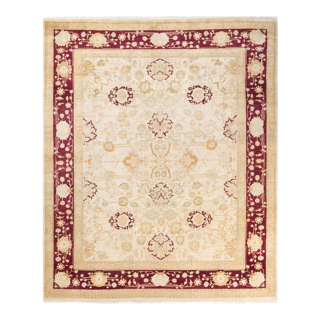 Mogul, One-of-a-Kind Hand-Knotted Area Rug - Ivory, 8' 0" x 10' 3" For Sale