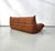 French Togo Sofa in Thick Cognac Cow Leather by Michel Ducaroy for Ligne Roset For Sale - Image 10 of 15