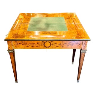 19th C. French Inlaid Games Table For Sale