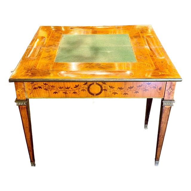 19th C. French Inlaid Games Table For Sale
