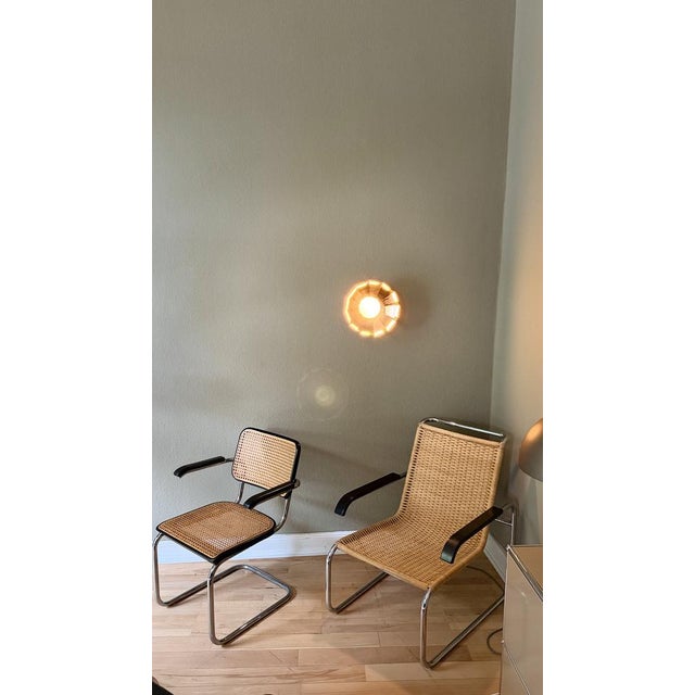 Beige Rattan B35 Cantilever Chair by Marcel Breuer for Thonet For Sale - Image 8 of 16