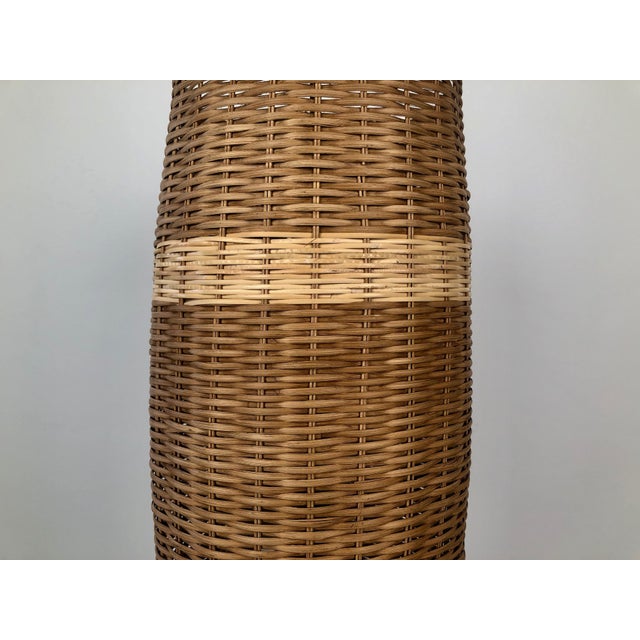 1960s Mid-Century Austrian Wicker Renee Floor Lamp attributed to J.T. Kalmar, 1960s For Sale - Image 5 of 18