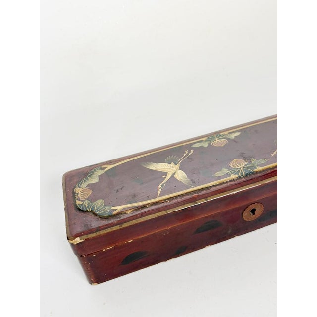 19th Century Japanese Lacquered Box with Bird Decoration, Japan For Sale - Image 6 of 18
