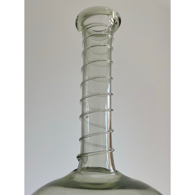 Late 20th Century Juliska Hand-Blown Bubble Vase in Pear Green For Sale - Image 9 of 9