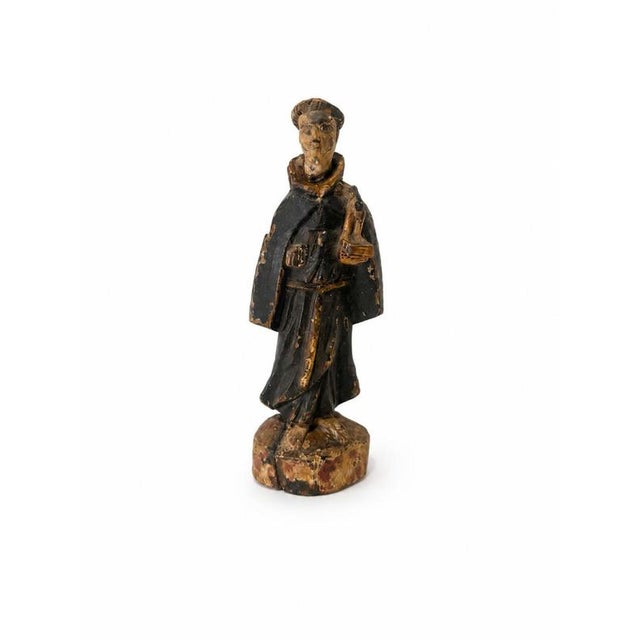 Sacred Art Saint Anthony Figurine, 1700s For Sale - Image 6 of 6