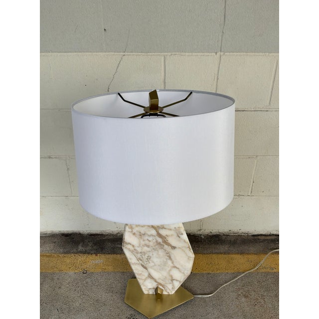 2020s Revelation Pentagonal Italian Marble Lamp. For Sale - Image 5 of 7