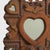 1930s Antique Hand Carved Tramp Art Heart and Winged Motif Wall Pocket (Attr. John Frank Zadzora), 1934 For Sale - Image 5 of 12