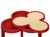 Not Yet Made - Made To Order Matthew Izzo Home Dylan Matte Red Lacquer Flip Top Clover Shaped Drinks Table For Sale - Image 5 of 7
