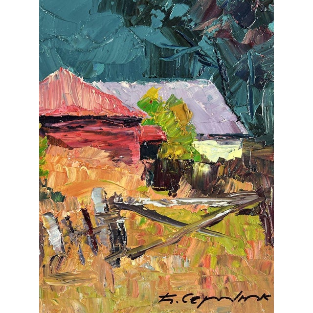 2020s Oil Painting Churchyard Serdyuk Boris Petrovich For Sale - Image 5 of 11