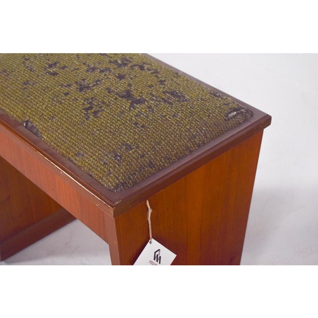 Brown Mid-Century Wooden Piano Bench For Sale - Image 8 of 10