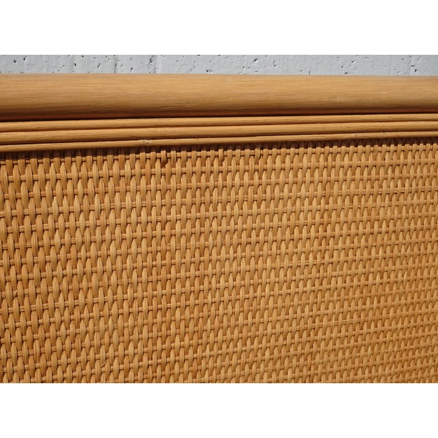 Vintage Mid Century Bamboo Cane Rattan Blonde King Headboard ~ Style McGuire For Sale - Image 15 of 15