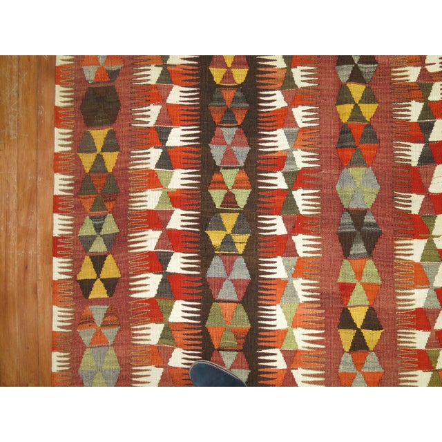 Vintage Tribal Turkish Kilim - 5'7" x 9'6" For Sale - Image 4 of 6