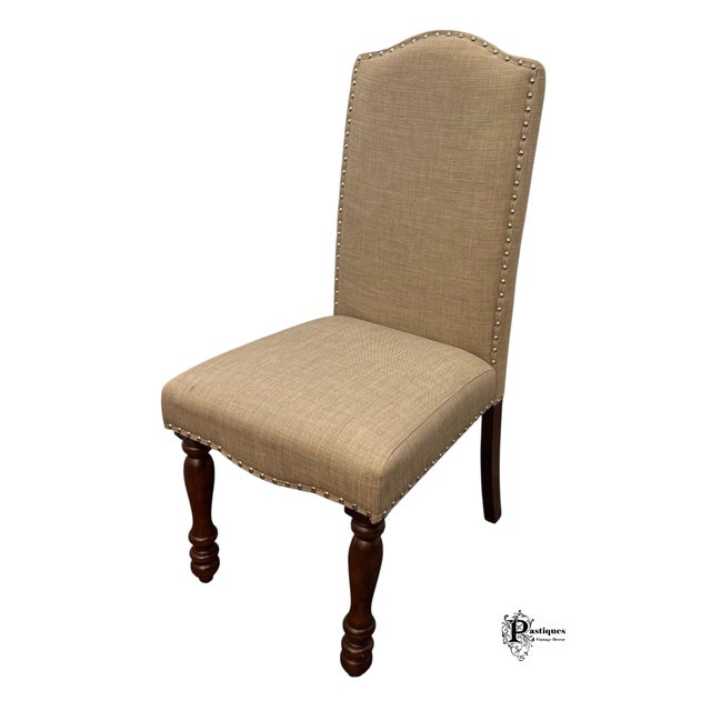 Vintage Traditional Farmhouse Style Upholstered Dining Chairs - Set of 4 For Sale - Image 9 of 12