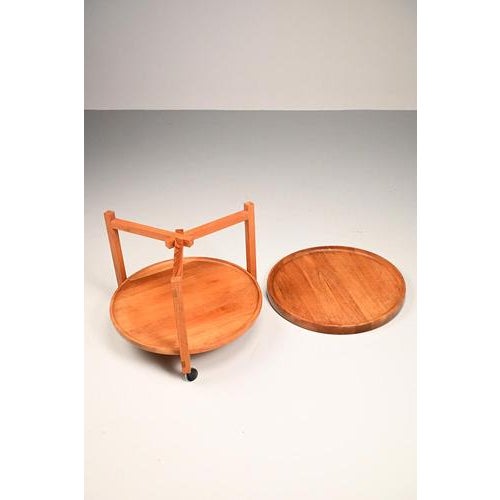 Vintage Oak Serving Trolley For Sale - Image 4 of 10