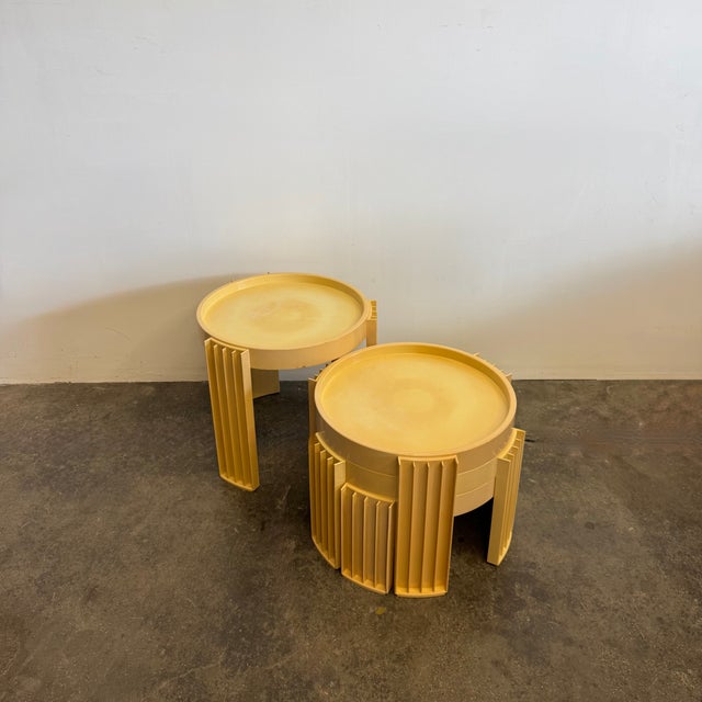 Ivory Marema Nesting Tables by Gianfranco Frattini for Cassina, 1967, Set of 4 For Sale - Image 8 of 11