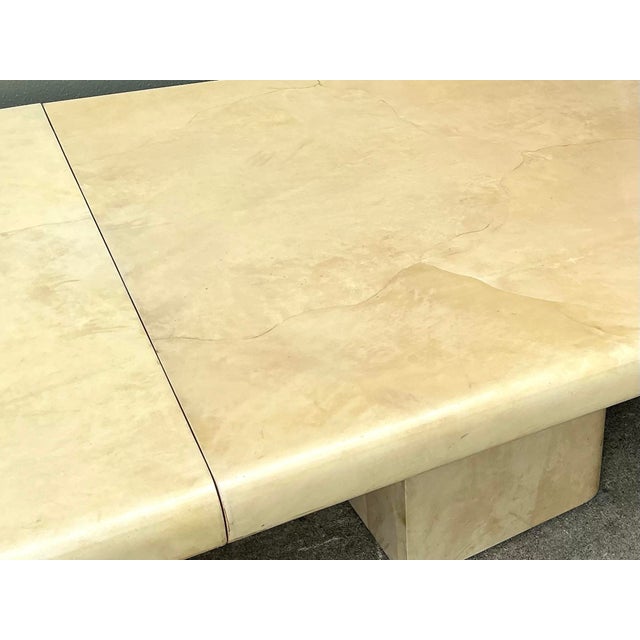 Vintage Goatskin Extendable Dining Table For Sale - Image 10 of 12