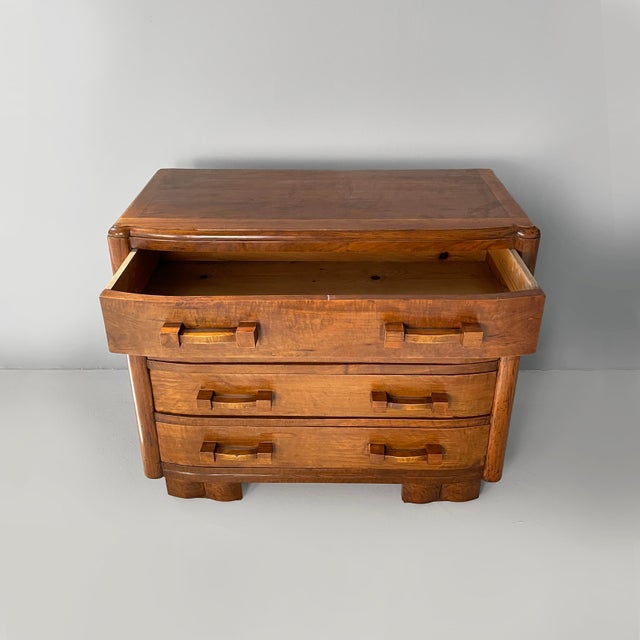 1930s Italian Art Deco Chest of Drawers in Wood, 1930s For Sale - Image 5 of 18