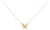 Gold Vermeil Diamond Accent Butterfly Pendant Necklace For Sale