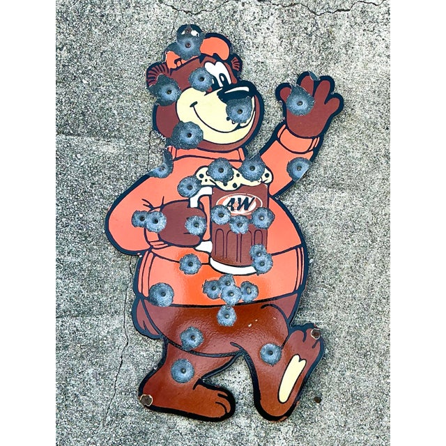 Vintage Bullet Hole Bear Wall Sculpture For Sale - Image 10 of 12