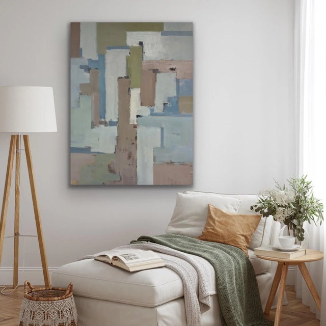 Brown Contemporary Abstract Original Oil Painting For Sale - Image 8 of 12