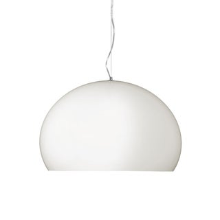 Opaque White Fl/Y Suspension Lamp - Retail $420 For Sale