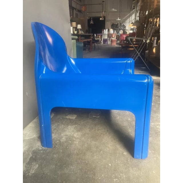 1970s Blue Model 4794 Armchair by Gae Aulenti for Kartell, 1974 For Sale - Image 5 of 8