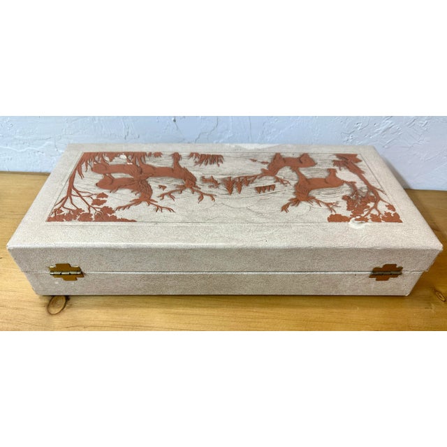 Brown Vintage Crown Crest Sheffield England Faux Antler Handle Cutlery Cutlery For Sale - Image 8 of 8