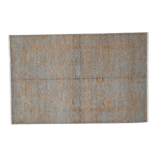 Silk and Wool Modern Style Rug , 6'2" X 9'2" For Sale