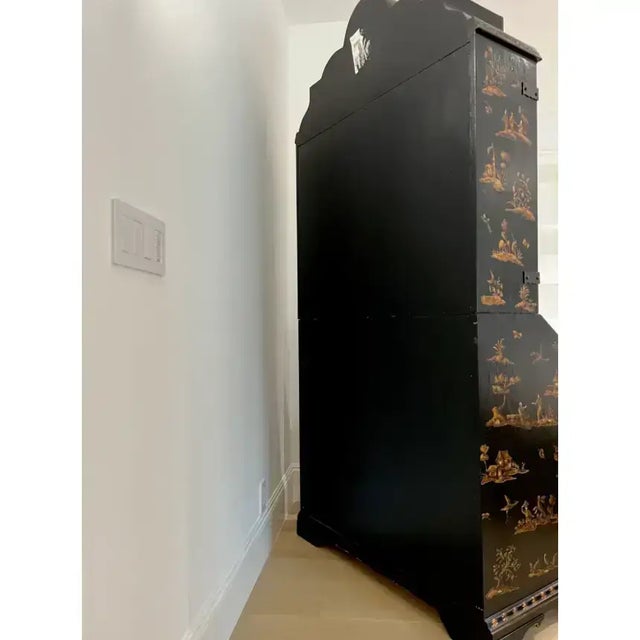 Baker Furniture McMillen Collection Venetian Chinoiserie Secretary For Sale - Image 9 of 11