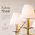 2020s Aloadecor Warm Brass Chandelier With Fabric Shades and Alabaster Finials For Sale - Image 5 of 10
