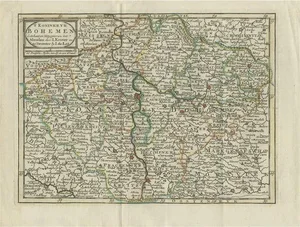 Antique Map of the Kingdom of Bohemia by Keizer & De Lat, 1788